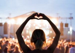 She loves this band!